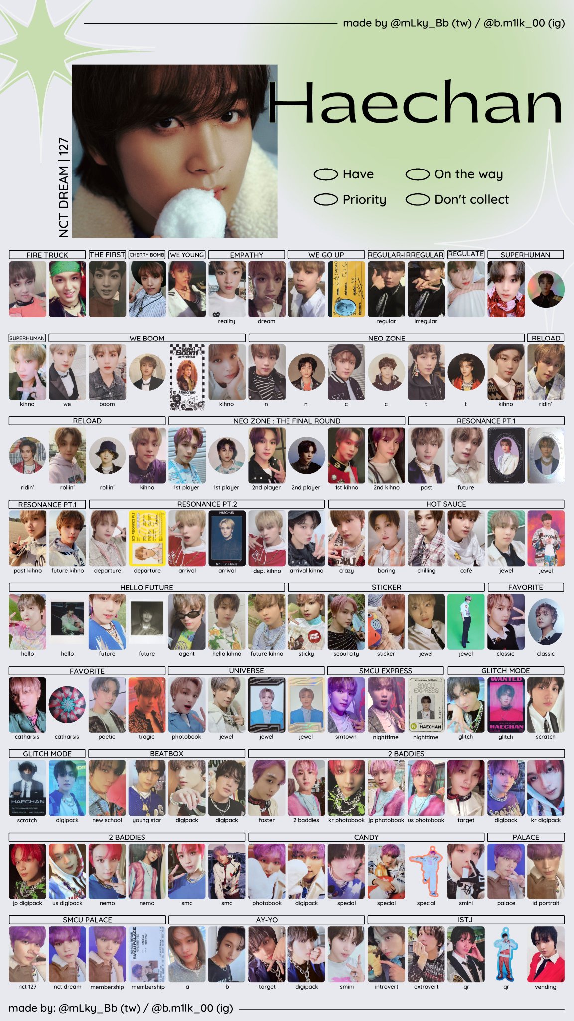 HAECHAN ヘチャン 해찬photocard 포카 トレカセット