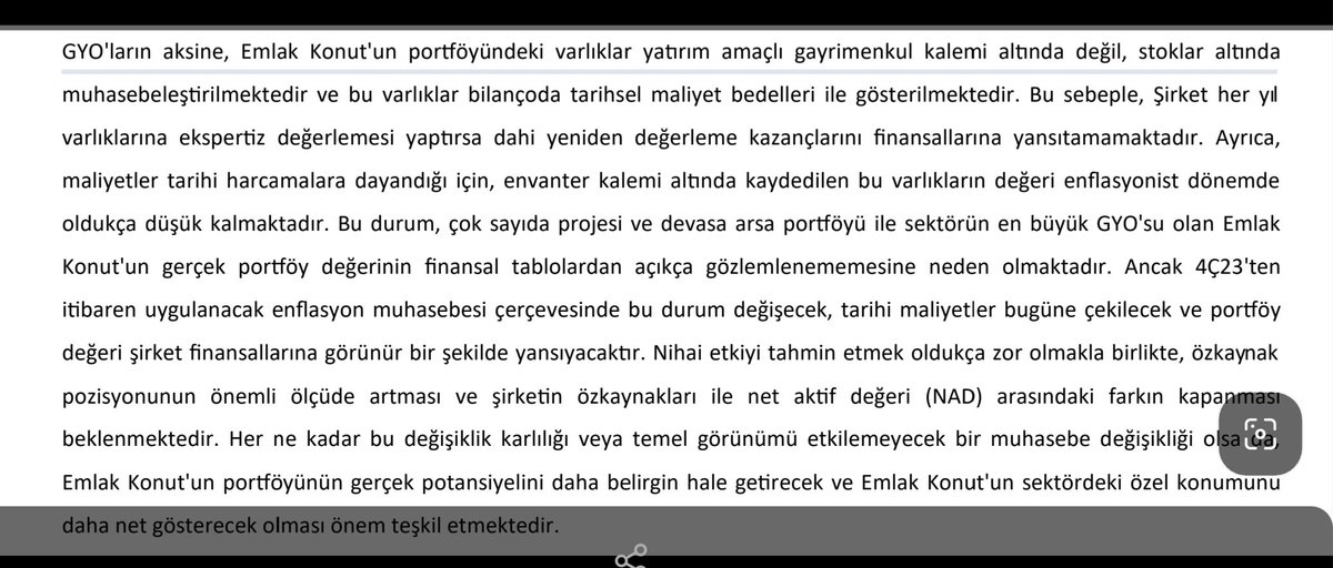İş Yatırım ın yayınladığı #EKGYO raporunda vurucu paragraf burası⬇️