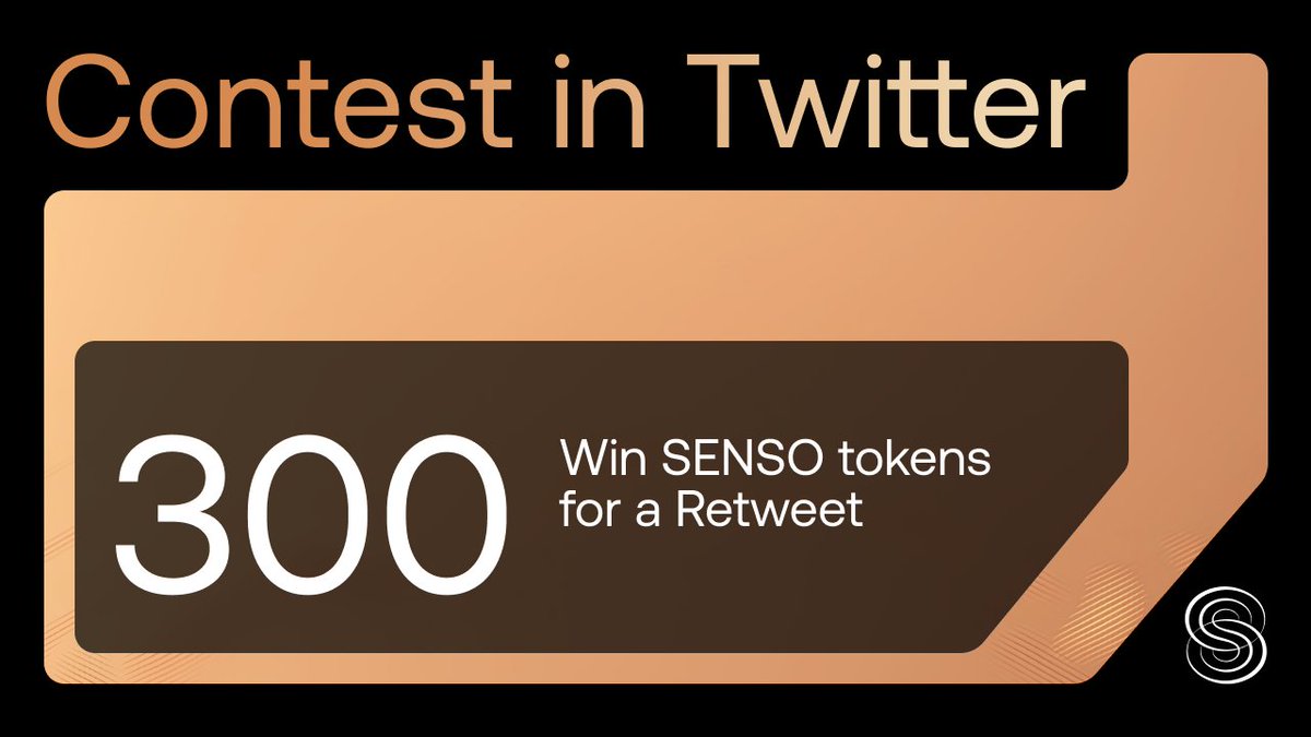 📢 BiWeekly Giveaway Of 300 $SENSO 💥

🗓️Dates: March 5 - March 8

🟠Follow <a href="/SensoToken/">SENSO Token✨</a>
🟠Retweet this post
🟠Like 5 previous posts
🟠Leave a comment
🟠Join our TG chat t.me/sensotoken_chat

🏆 The winner will be announced on March 9.

Good luck!💫
#weekly_senso_giveaway