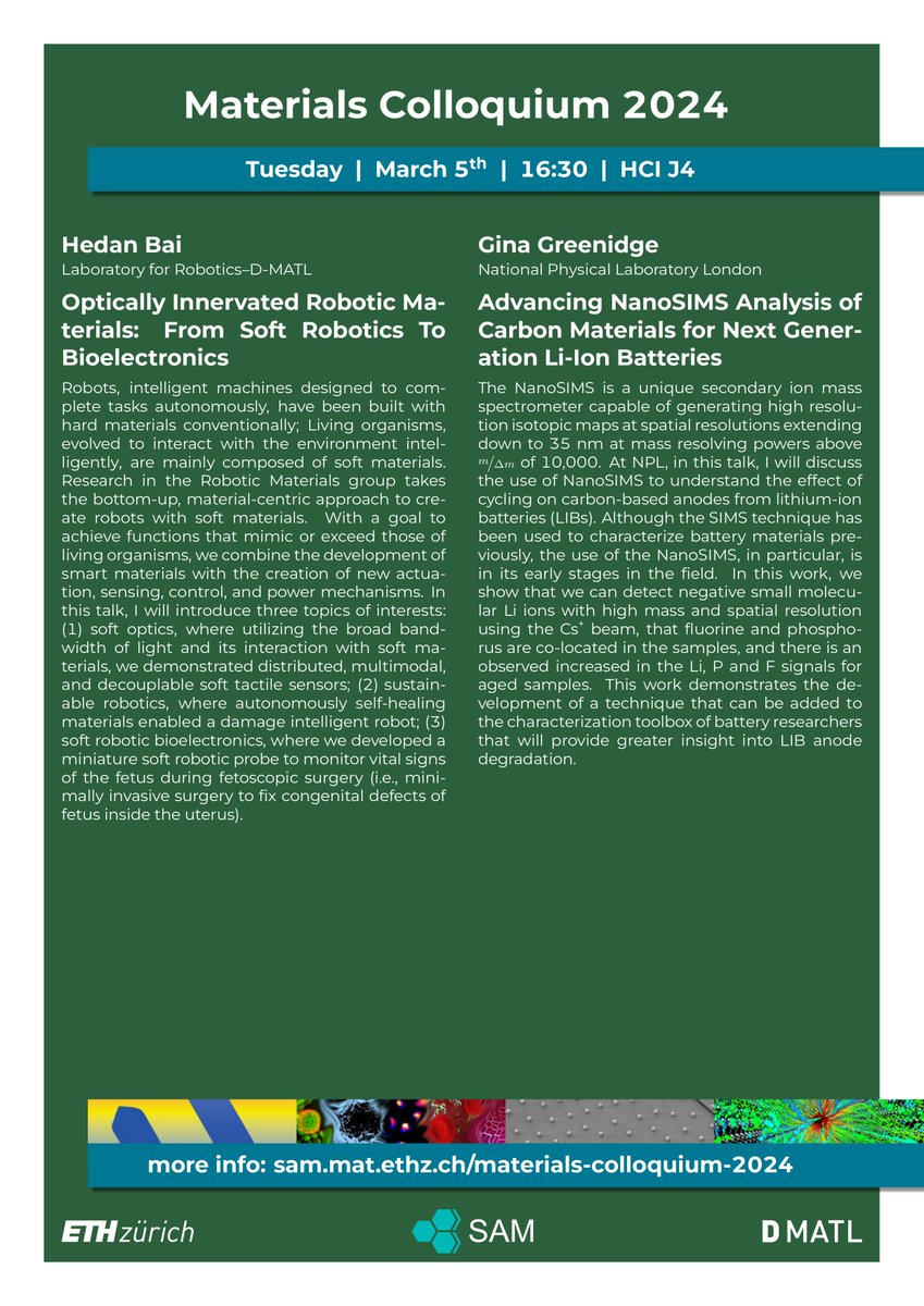 Scientific Staff Association at Dept. of Materials tweet media