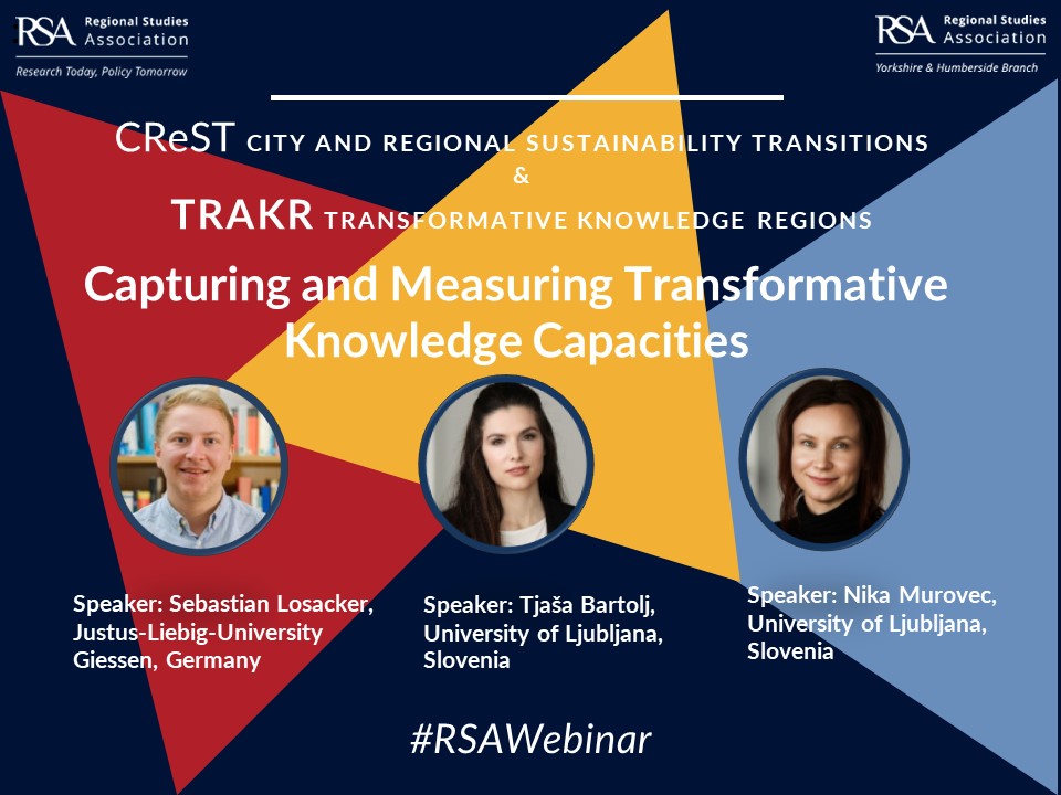 🌟Next CREST &amp; TRAKR #RSAWebinar upcoming🌟

➡️Capturing and Measuring Transformative Knowledge Capacities
⏰21 March 11am GMT / 12pm CET
📢 <a href="/S_Losacker/">Sebastian Losacker</a> Tjaša Bartolj &amp; Nika Murovec

For more info &amp; to register: bit.ly/crest2024

😊🔁💫