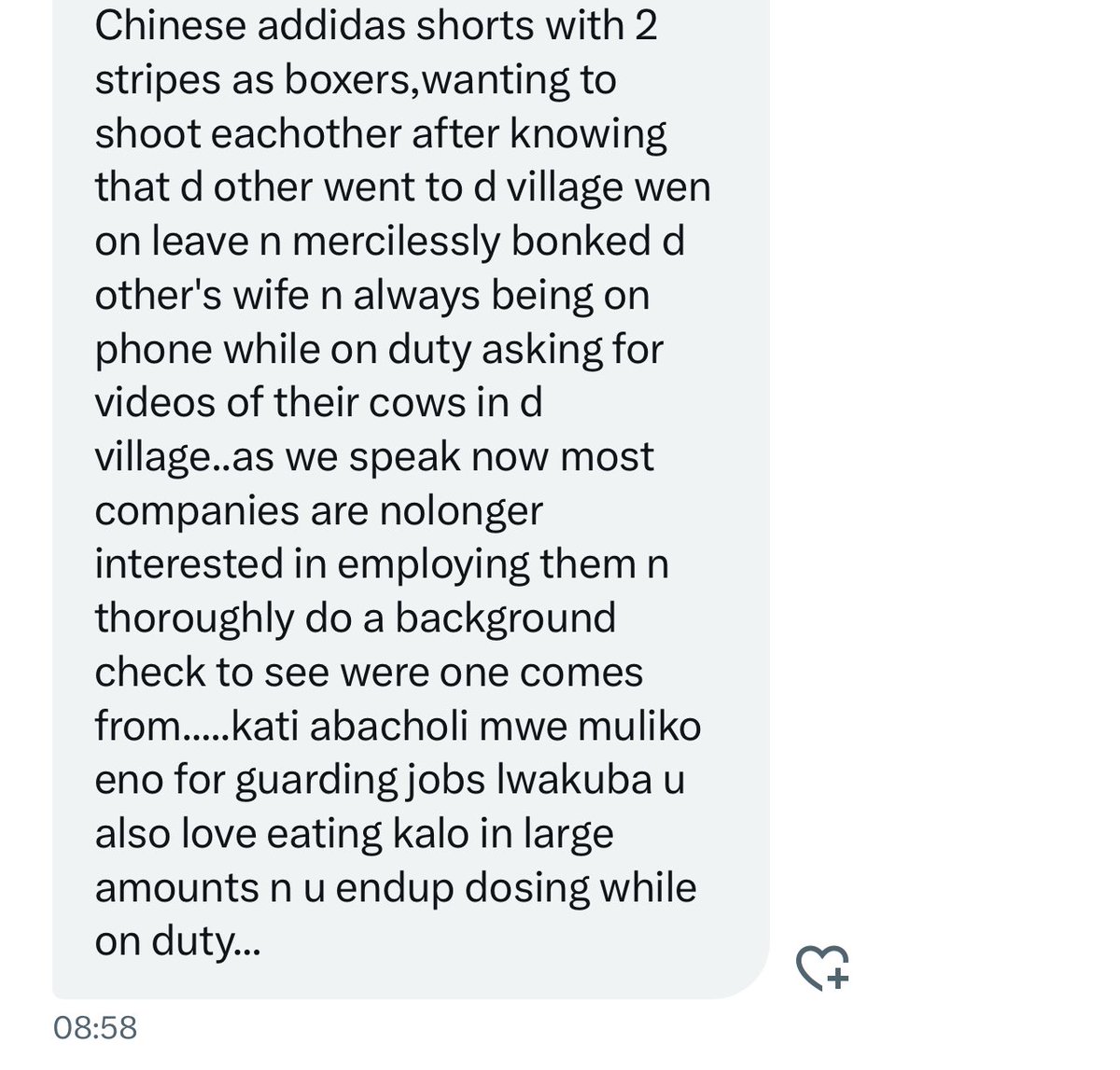 UPDF soldiers have humorous stories banange! 😂😂😂😂 Do you still ask why it’s taken long to eliminate Al Shabab? 😂😂😂