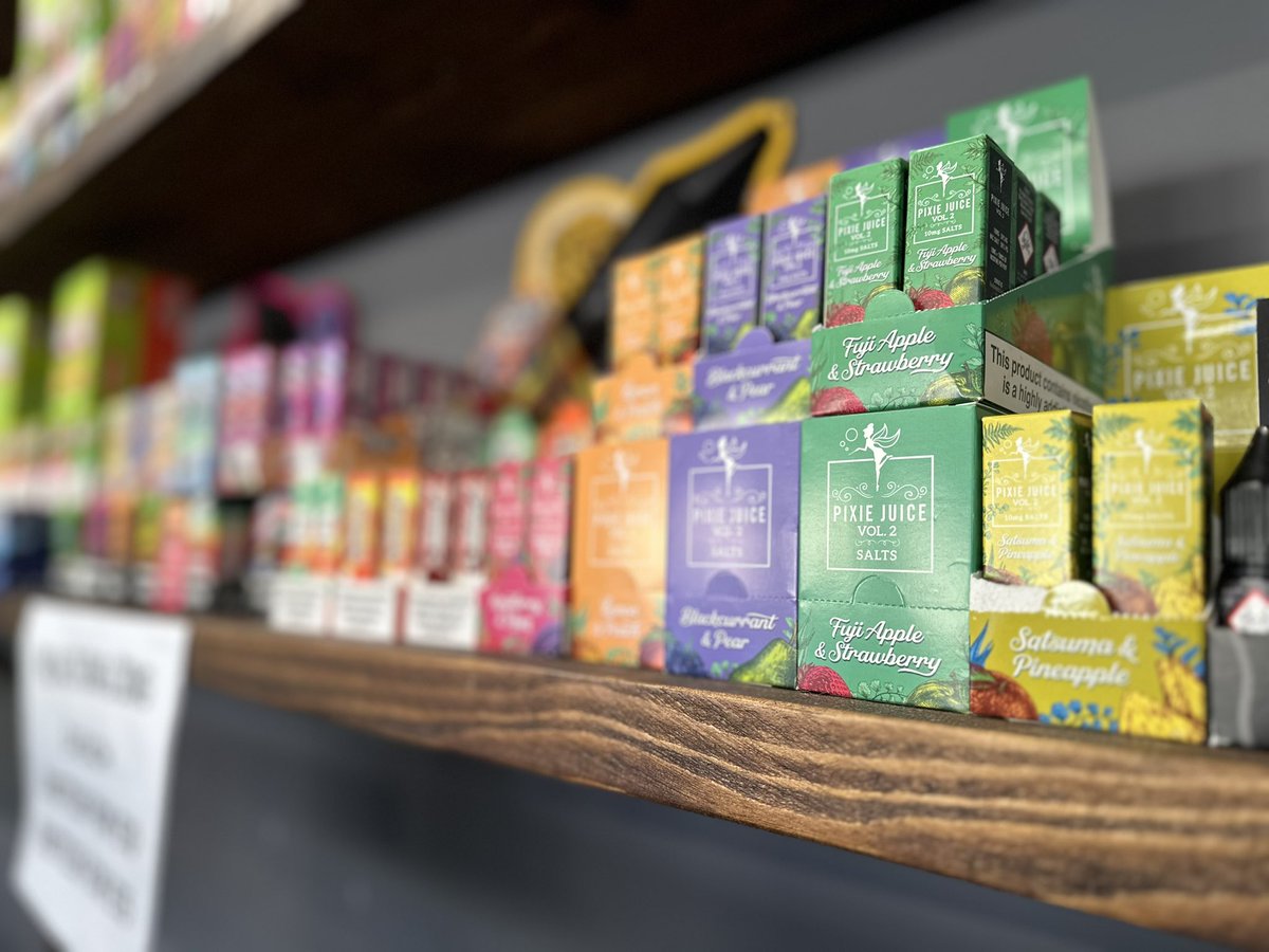 Good morning everyone. We are open Monday to Fri 8am til 5pm and Sat 10am til 3pm, pop in and get stocked up, our juice of the week is PIXIE JUICE 🧚‍♀️ #slaithwaitevapeshop #linthwaitevapeshop #slaithwaite #linthwaite #marsden #golcar #huddersfield #vapeshop