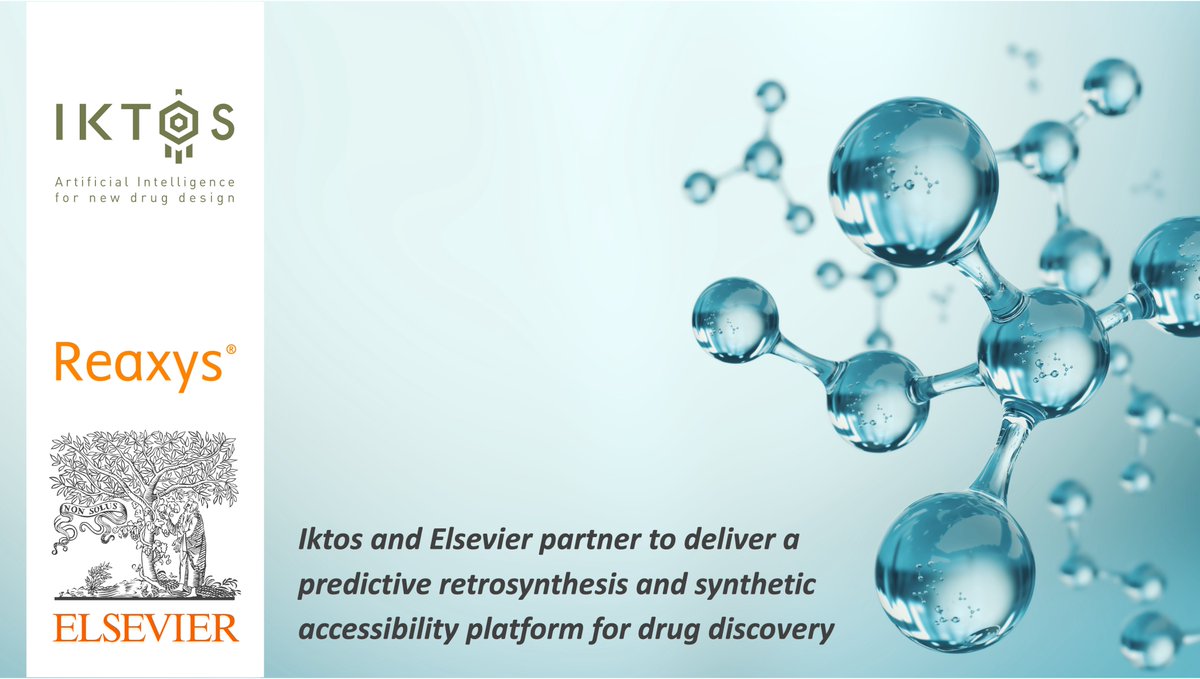<a href="/IktosAI/">IktosAI</a>  and <a href="/ElsLifeSciences/">Elsevier | Life Sciences</a> are thrilled to partner together to deliver a predictive #retrosynthesis and synthetic accessibility platform that accelerates chemistry research for drug discovery. Learn more: iktos.ai/2024/03/05/ikt…
#Reaxys #drugdiscovery #DMTAcycle #AI