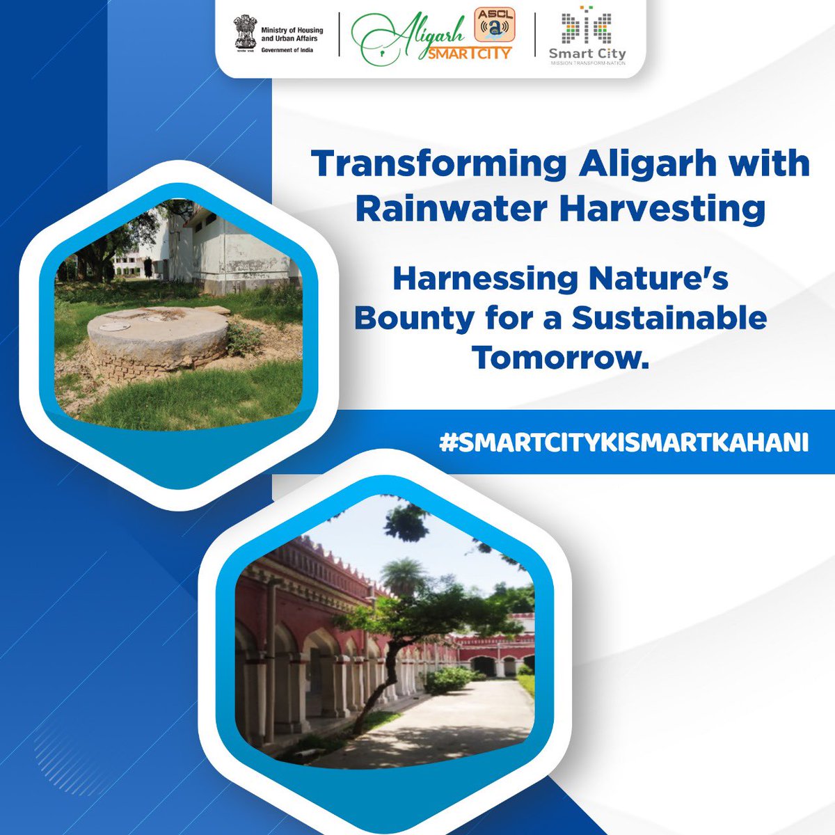 The Rain Water Harvesting and Ground Water Recharge project in #Aligarh, executed by #AligarhSmartCity, has been highly impactful in addressing water-related challenges, ensuring sustainable water management, and promoting the overall well-being of the community.