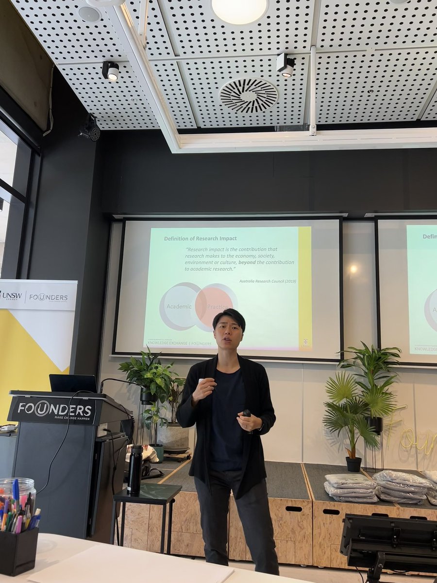 It’s all about research making impact! 👊🤩Really enjoyed the first session of the UNSW Research Making Impact workshop @UNSWFounders @CruxesInnovatio @UNSW @UNSWoptomvsci
