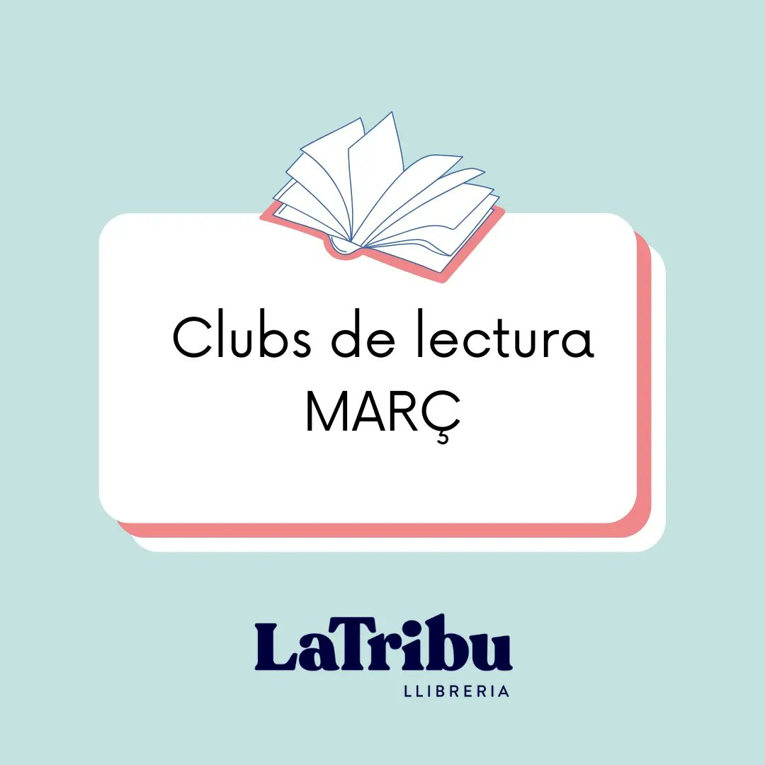 tribullibreria's tweet photo. 📖CLUBS DE LECTURA DE MARÇ📖
Aquí tenim els llibres i dates dels propers clubs d'adults:
🔸21/3 Club de ficció, conduït per @DaliaRBonet
🔸27/3 Club Llegim Autores, conduït per @Berta_gomez
👉Inscripcions a hola@latribullibreria.com
ℹ️https://t.co/91aB3d1nGw https://t.co/ZOUPbLr7SZ