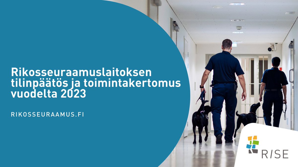 Rikosseuraamuslaitoksen vuoden 2023 tilinpäätös ja toimintakertomus on julkaistu. Tästä tuhdista tietopaketista löydät viime vuoden avainlukuja ja tietoa toiminnallisesta tuloksellisuudesta. Tiedote: rikosseuraamus.fi/fi/index/ajank…