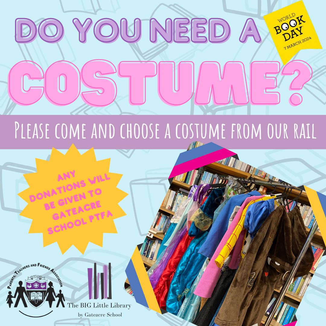 Do you need a last minute costume for #WorldBookDay Pop in to our #BIGLittleLibrary and pick one for free! And whilst you're there pick up a free book or 10! Remember that all the books in our #BLL are free. Celebrate #WBD24 in style.
<a href="/bbcmerseyside/">BBC Merseyside</a> <a href="/LivEchonews/">Liverpool Echo</a> <a href="/LivLitCycle/">LivLitCycle</a>