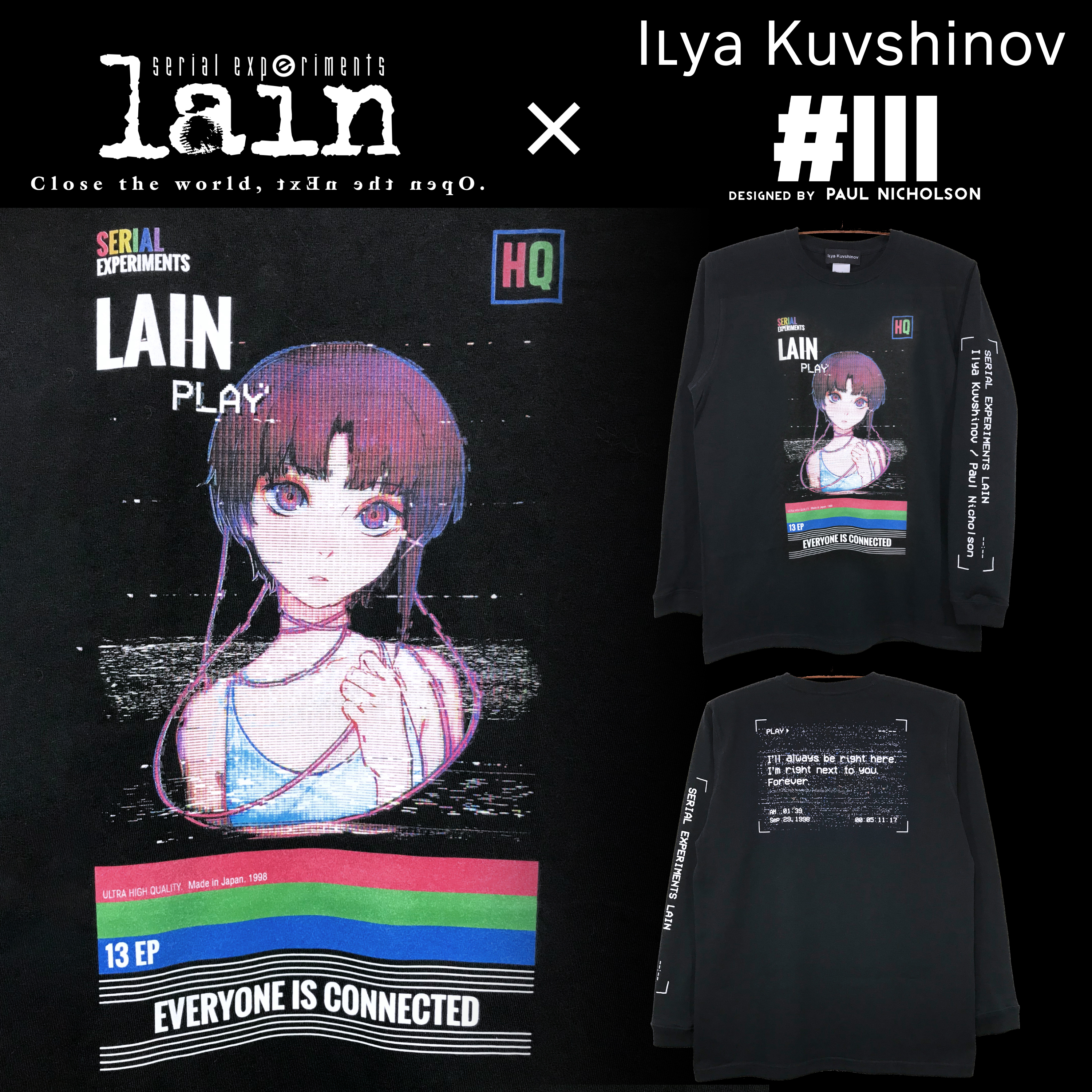 serial experiments lain Psyche ロンTシャツ serial experiments lain Psyche ロンTシャツ L / 【SERIAL