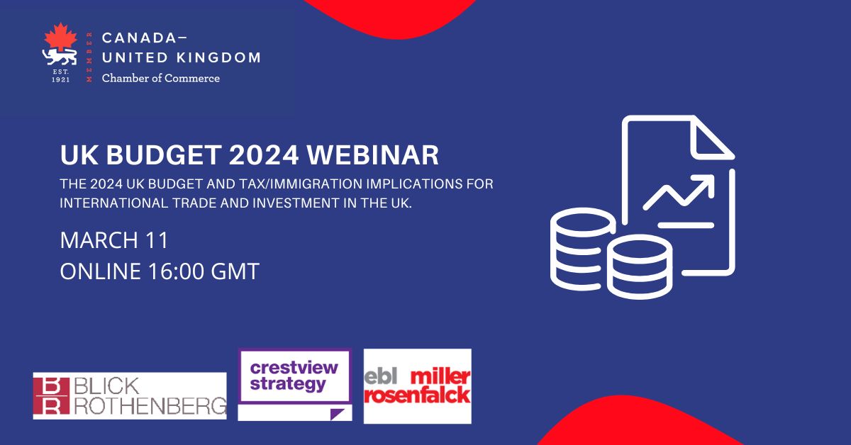 Canada - UK (@canadaukchamber) on Twitter photo Join us for a power-packed webinar and dive deep into the dynamics of the 2024 UK Budget. Unravel the tax/immigration intricacies impacting global trade and investment in the UK.
<a href="/BlickRothenberg/">Blick Rothenberg</a>
@eblMRLondon
<a href="/crestview_strat/">Crestview Strategy</a>
canada-uk.org/events/evt-000… Join us for a power-packed webinar and dive deep into the dynamics of the 2024 UK Budget. Unravel the tax/immigration intricacies impacting global trade and investment in the UK.
<a href="/BlickRothenberg/">Blick Rothenberg</a>
@eblMRLondon
<a href="/crestview_strat/">Crestview Strategy</a>
canada-uk.org/events/evt-000…