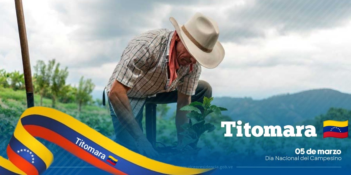 📢  || Desde el año 1960, cada 5Mar se celebra en🇻🇪el  Día del Campesino, fecha en la que fue promulgada la Ley de Reforma Agraria. Felicitamos a todos los hombres y mujeres del campo, quienes con su trabajo fomentan el desarrollo agrícola de la Patria.🇻🇪