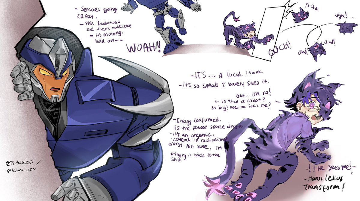 Tsubasa_KEIN's tweet photo. Breakdown almost squished a cat. 

#tfp #transformesprime #boboiboy #fang #Maccadam #breakdown https://t.co/k5jr7I0Jvc