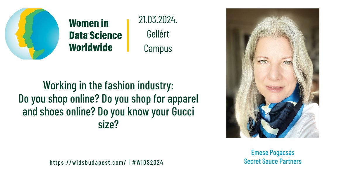 Are you interested in your #Gucci size? Don't miss Emese Pogacsas talk and register to #WiDS #budapest today lnkd.in/d-X54a9r