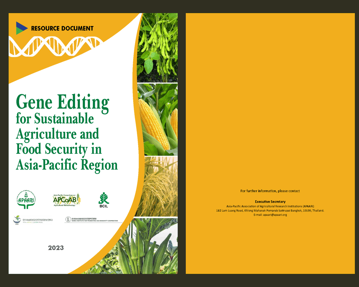 AgriExperts's tweet photo. Resource Document on Gene Editing for Sustainable Agriculture and Food Security in Asia-Pacific Region

#BCIL #apaari #APCoAB #CRISPR #gRNA #FFDCA #SECURE #Oligonucleotide #ZFNs #TALEN
#GeneEditing @DBTIndia 
https://t.co/6ySXA3kZwC https://t.co/zNocyXOnQT