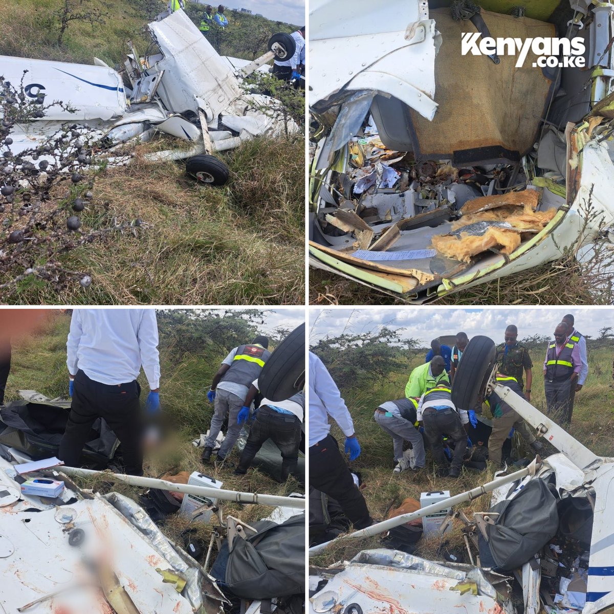 Plane crashes at Nairobi National Park after colliding with a passenger plane mid-air