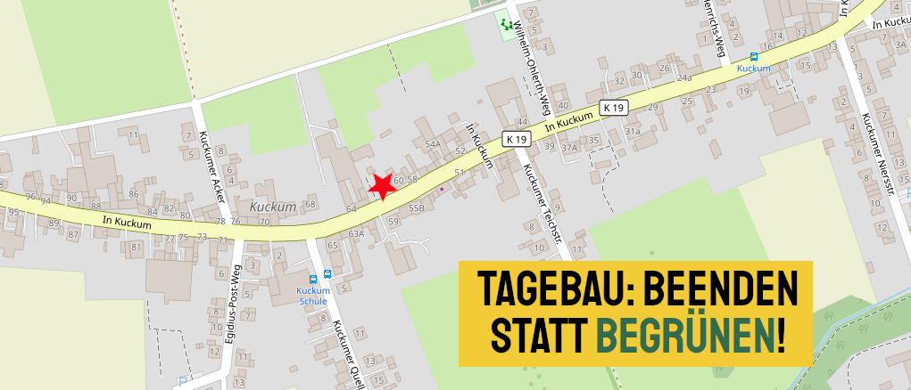 Vor der Kuckumer Kirche findet morgen ab 18:15 unsere Kundgebung während des Besuches von @MonaNeubaur statt. Wir fordern einen sofortigen Tagebaustop und echte Beteiligung in Strukturwandelprozessen! #AlleDoerferBleiben #Klimakatastrophe #Lützerath