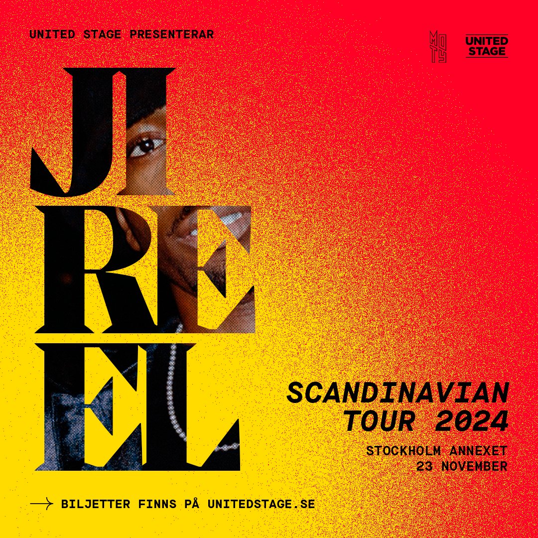 Jireel åker på sin första Skandinavien-turné – final på Annexet i Stockholm 23 november.

Biljettsläpp på fredag 8 mars kl. 10:00 
w.axs.com/3CzY50QLo9W

#axsswe #events #tickets #moments #jireel #unitedstage