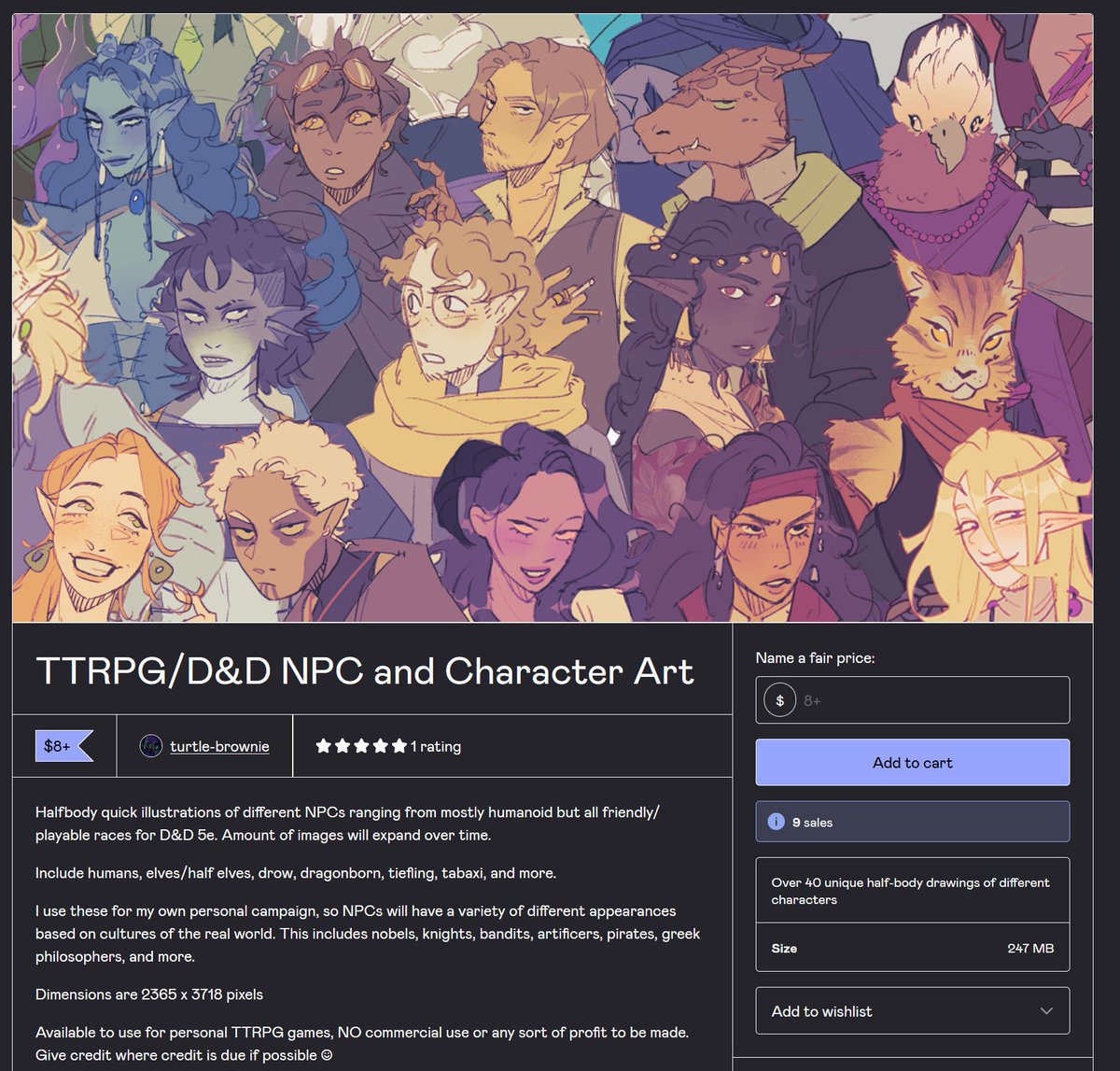 As an update while I'm getting through commissions: my gumroad has been updated with free to use character art for d&d/ttrpg games

I would appreciate the support!!
#dungeonsanddragons #TTRPGs #ttrpgart