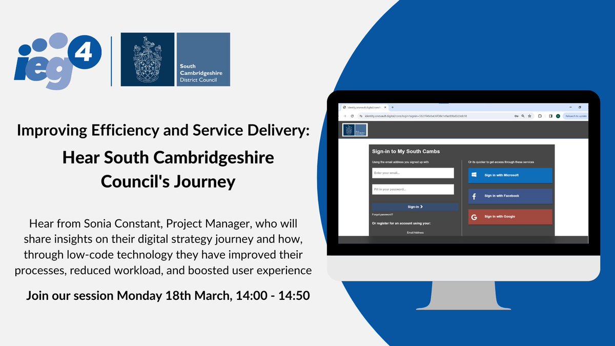 Discover how @SouthCambs are successfully transforming their services, boosting online account adoption, & delivering significant efficiencies with IEG4 #LocalGov #DigitalTransformation bit.ly/3TlMokq