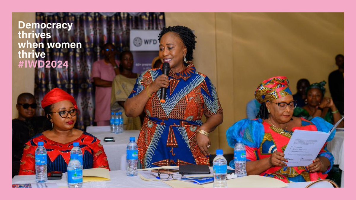 Women in parliament drive change, crafting policies for equality and progress. In Sierra Leone, WFD recently facilitated a landmark event where women MPs forged connections based on their shared gender equality priorities. #IWD2024 🔗 👇 wfd.org/story/female-m…