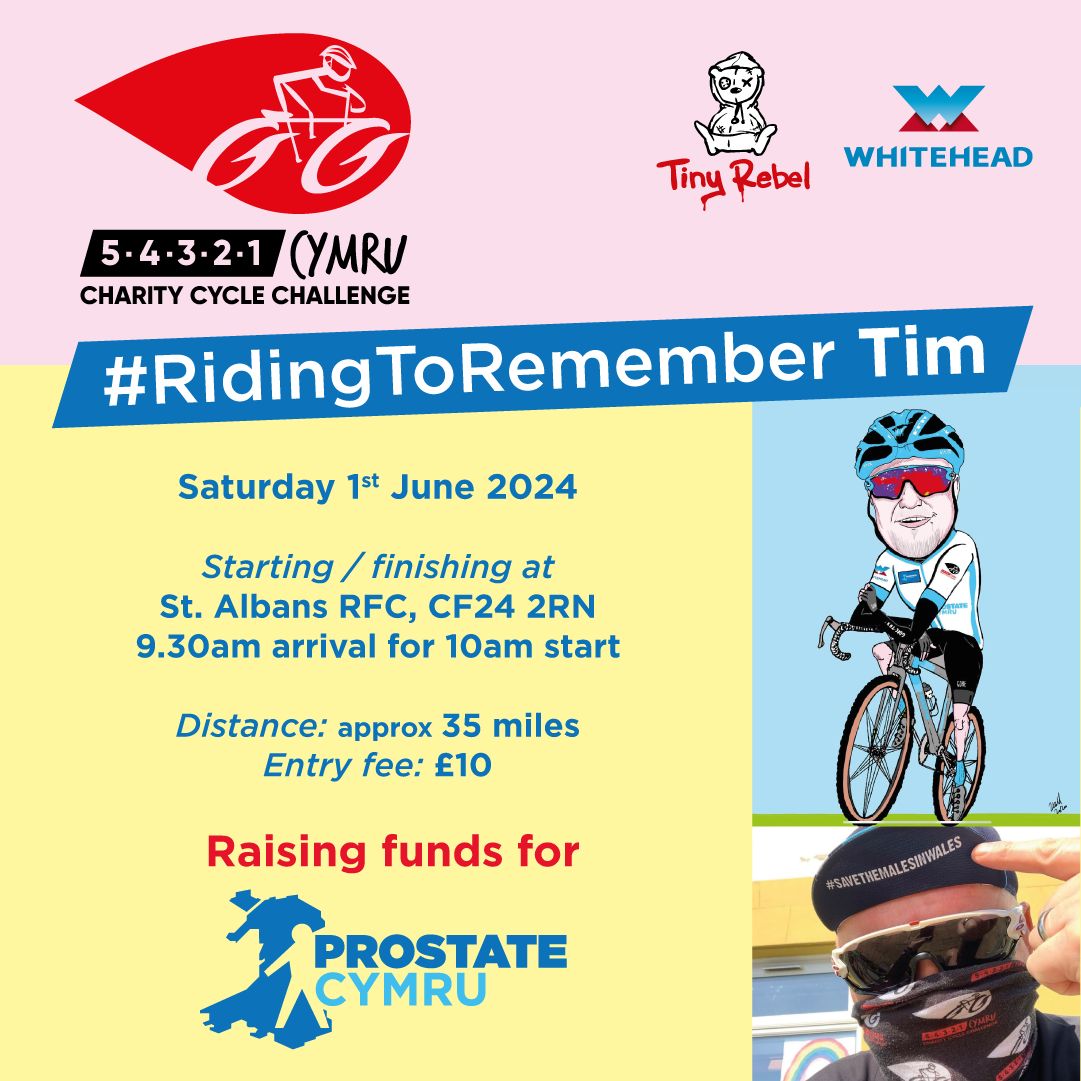 Whitehead_BS's tweet photo. We are delighted, once again, to be sponsors of the 54321 Cymru Cycle. This year they will be holding 2 x one day rides, and #RidingToRemember Tim Driscoll and Jon Jones.
Monies raised will benefit @ProstateCymru and @SDFHC respectively.
For further details, drop us a message. https://t.co/suGdMOA2Or