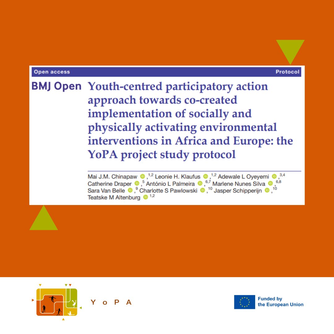 📢 News Alert! 📚 YoPA's study protocol is published in the BMJ Open Access. Read the full article and learn how our participatory approach will shape tailored interventions for adolescent movement behaviours in multiple countries: loom.ly/04UISPc #ParticipatoryResearch
