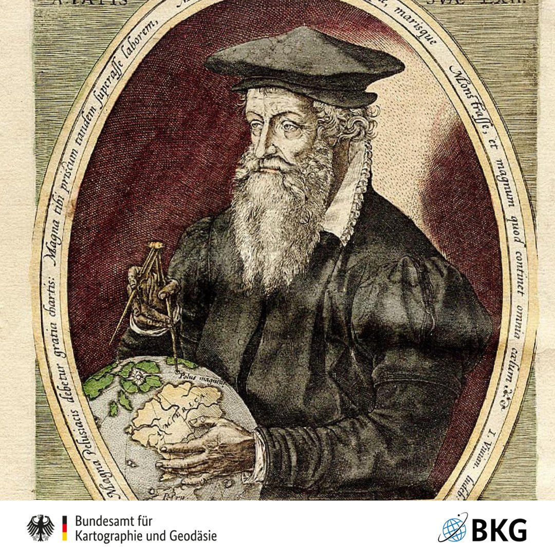 Heute ist #TagderVermessung. 

👨 #OnThisDay 1512 wurde Gerhard #Mercator in Rupelmonde in Flandern geboren. 

🗺️ Er entwickelte eine Kartendarstellung, die winkeltreu ist und deshalb bis heute verwendet wird: Die Mercator-Projektion.