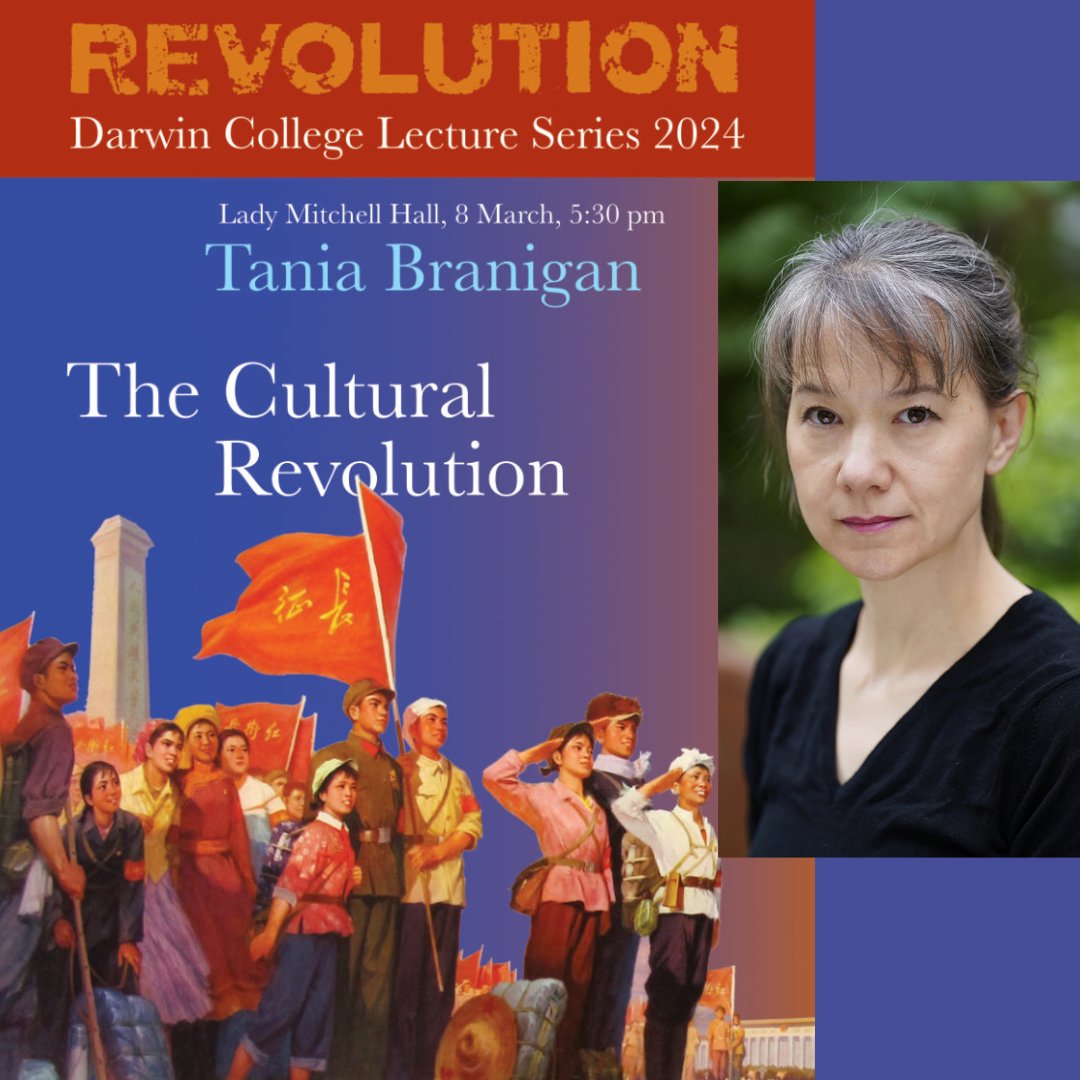 The final @DarwinLectures will be given by Tania Branigan of @guardian, author of Red Memory. She talked to us about how, as the paper's China correspondent, the Cultural Revolution was inescapable, and why she felt compelled to share its human stories. darwin.cam.ac.uk/news/darwin-co…