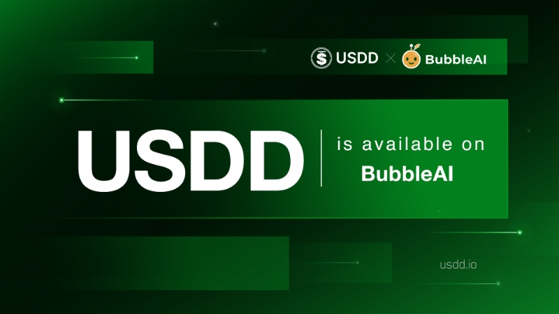 #USDD 🤝 BubbleAi Excited to partner with @Bubbleai_xyz, a professional off-chain data analysis platform that combines #AI functions. Users can now easily access USDD-related info and explore useful data on #BubbleAI. 👉 Stay updated at bubbleai.xyz