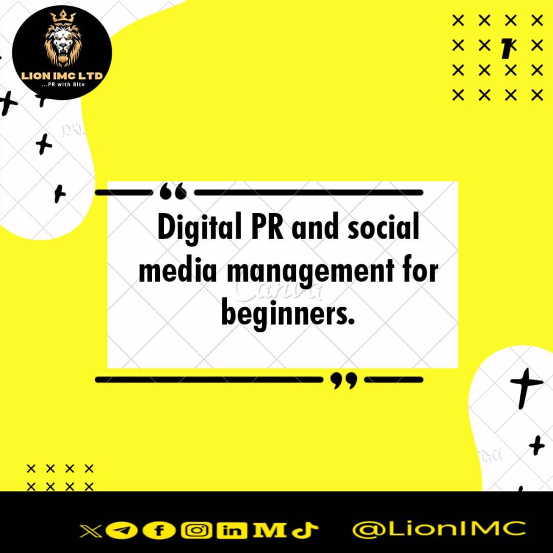 Let’s talk digital PR and social media management for beginners😃 #LionIMC #engagement #SocialMediaStrategy #digitalmarketingagency #PublicRelations Thread