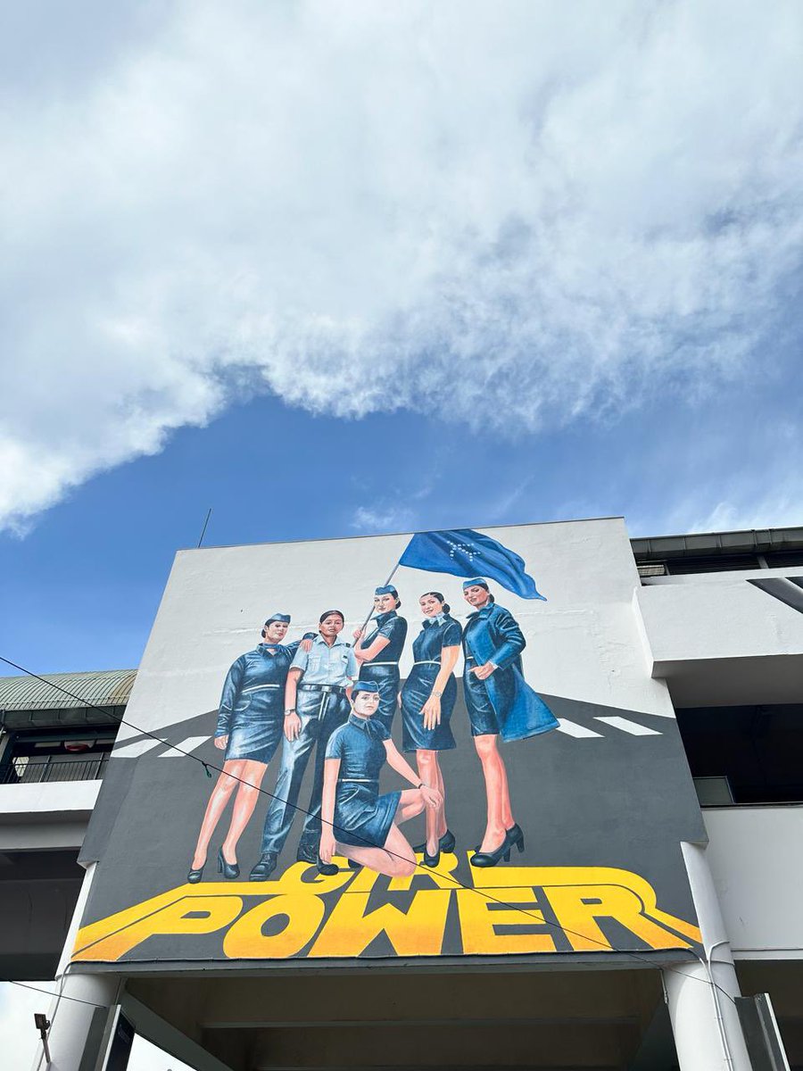 Indigo displays girl power with murals at Guru Dronacharya Metro station ahead of #WomensDay Art made by Anpu Varkey depicts women of @IndiGo6E #Indigo has 44% of women in its workforce already This metro station is connected with Indigo's offices in #Gurugram #aviation