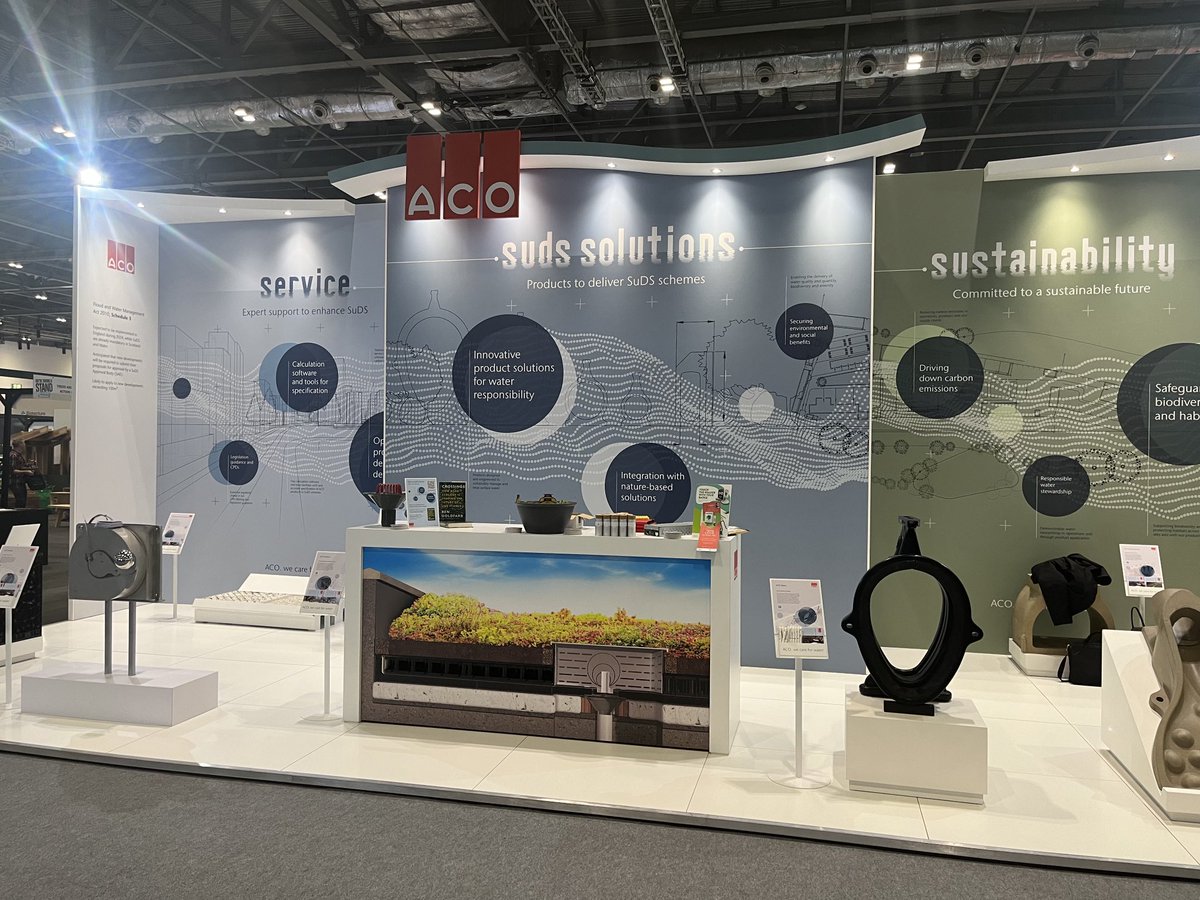 ⁦<a href="/ACOWater/">ACO Water Management</a>⁩ here ⁦<a href="/FuturebuildNow/">Futurebuild</a>⁩ pop in and see us - opposite the #Sustainable Infrastructure stage. #SuDS #service #sustainability ⁦<a href="/ACO_BD/">ACOBuildingDrainage</a>⁩