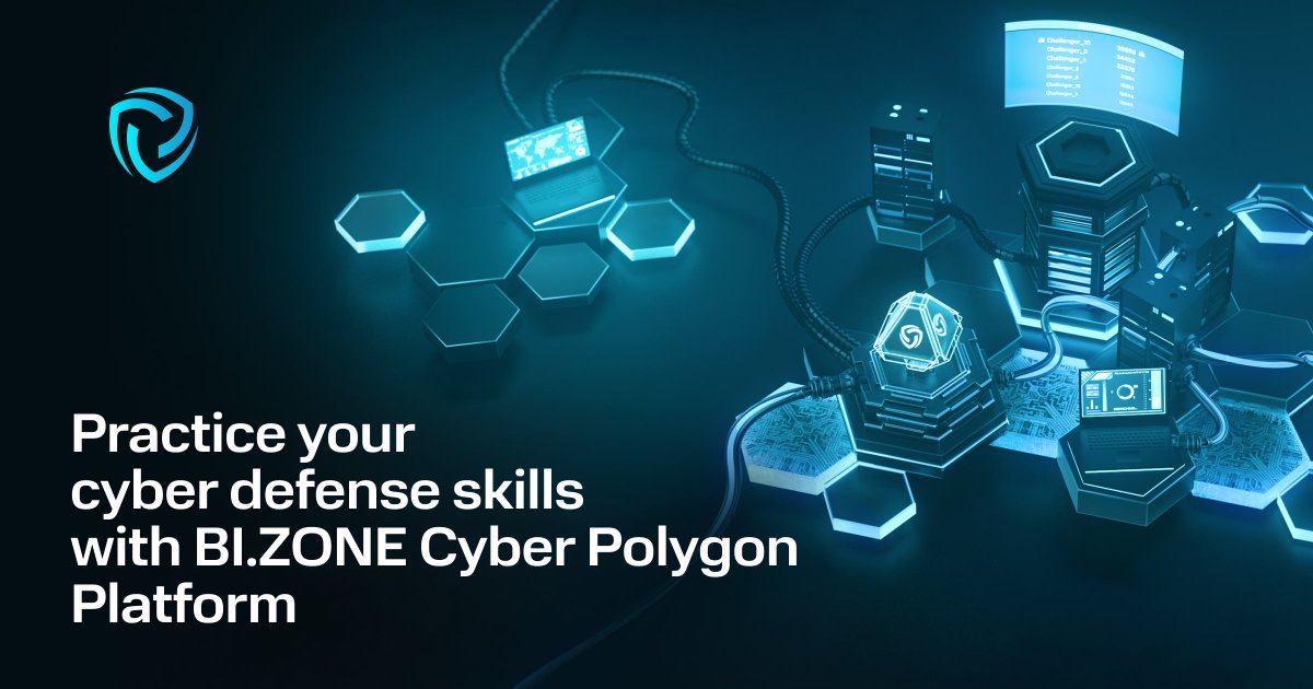 We launched BI.ZONE Cyber Polygon Platform The platform is designed for individual training and helps professionals to hone their skills in forensics, security assessment, and threat monitoring. Learn more: bit.ly/3wyRZuQ