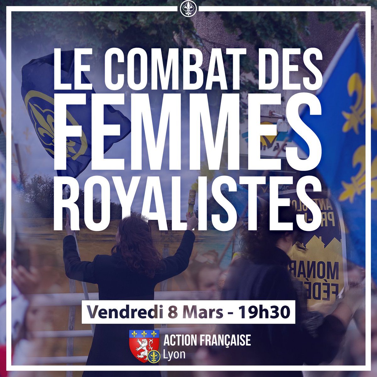 🟣 Ce vendredi, cercle de notre militante Albane de Cessieu sur le combat  des femmes royalistes. ⚜️« Aujourd'hui, tous, même les femmes et les jeunes  filles, doivent lutter contre le mensonge et, image size:1200x1200