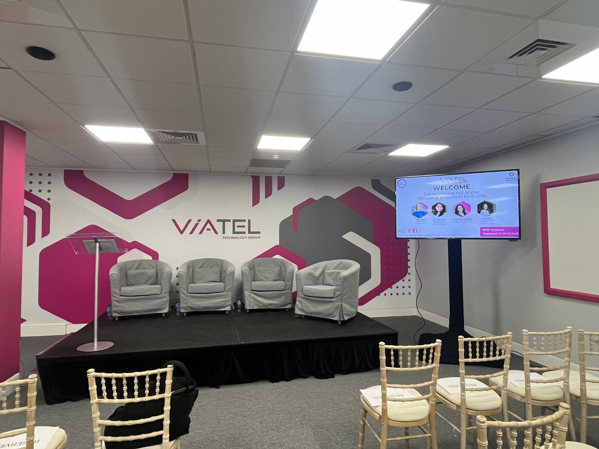 Stage is set for this mornings “The Women in the Room, Inclusive Workplaces” hosted by @ViatelGroup 

#inclusiveworkplaces #viatelgroup