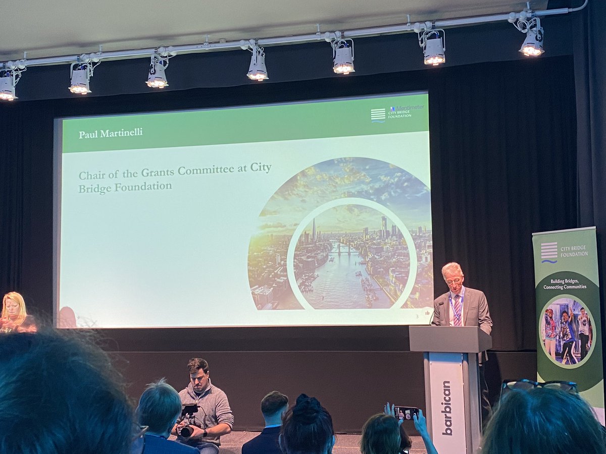 Chair of the grants committee <a href="/CityBridgeFndn/">City Bridge Foundation</a> introduces the vision setting day- what will London need in 2035 and how can we work together to support Londoners #buildingbridgesconnectingcommunities #lovelondon