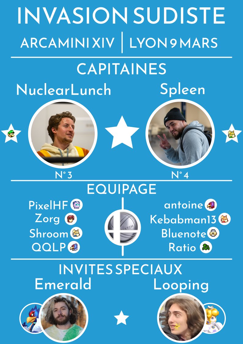 MeleeSud's tweet photo. Ce weekend, c'est l'Arcamini XIV, et le Sud est préparé.
L'invasion est en marche !

(Les photos de @Nuclear_Lunch et @spleenworkout ont été prises par @ElFlantier) https://t.co/4IIZ0WM5DG