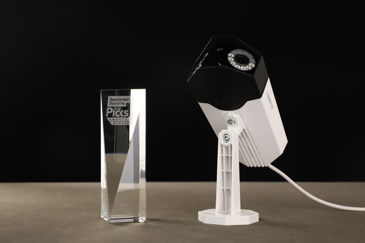 ReolinkTech's tweet image. #ReolinkDuo3 holding its head up high and proudly declaring: ”I&apos;ve bagged the Residential Systems Picks Award at CES 2024! Feeling super proud right now...”