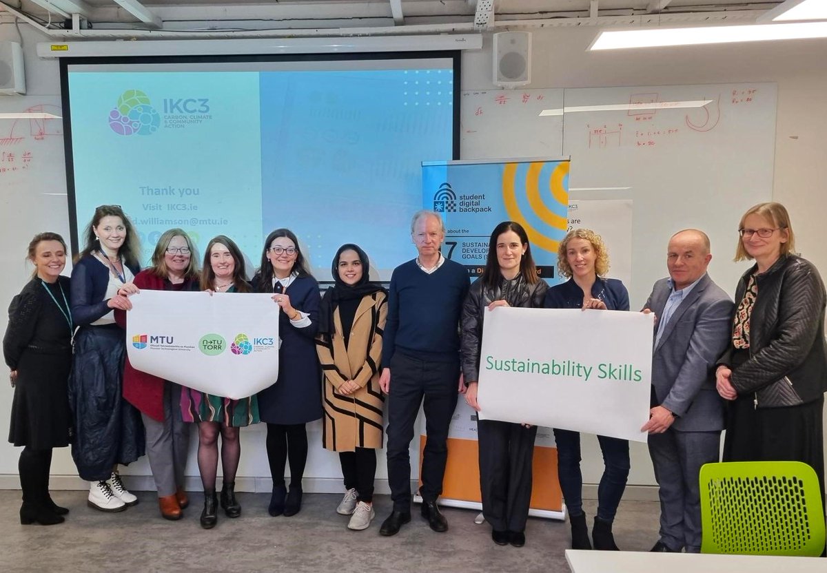 IKC3 and @ntutorr, held a workshop at @MTU_ie to identify how sustainability skills can be developed within the curriculum. N-TUTORR is a national project to transform student experience, empower learners, develop staff capabilities and implement sustainable digital ecosystems.