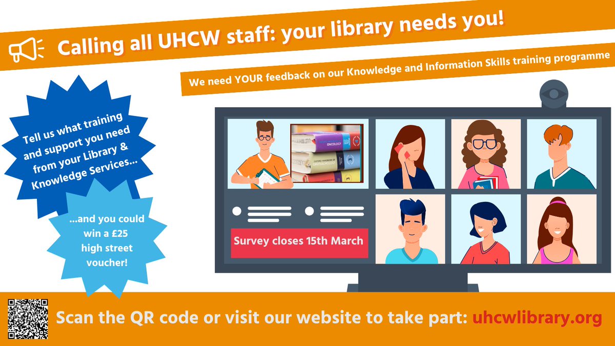 We know that learning flexibly is important to you. Tell us your thoughts on 1:1 support, learning online & what resources you use by taking part in our Training Needs Survey. It takes 5 mins & can be found here: surveymonkey.com/r/V78M3YZ @UHCW_RandD @InnovationUHCW @mededcov