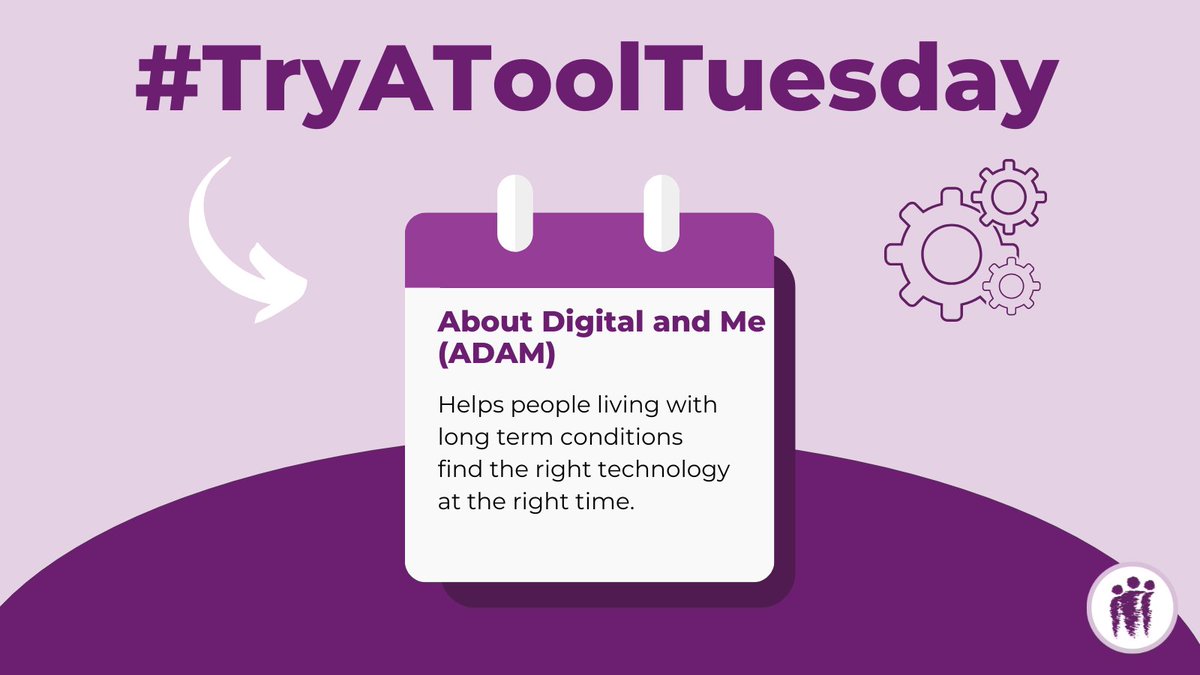 Today is #TryAToolTuesday.

This week we highlight About Digital and Me (ADAM) #Trusted #Free #DigitalHealth

Helps people living with long term conditions find the right technology at the right time. meetadam.co.uk @alzscot