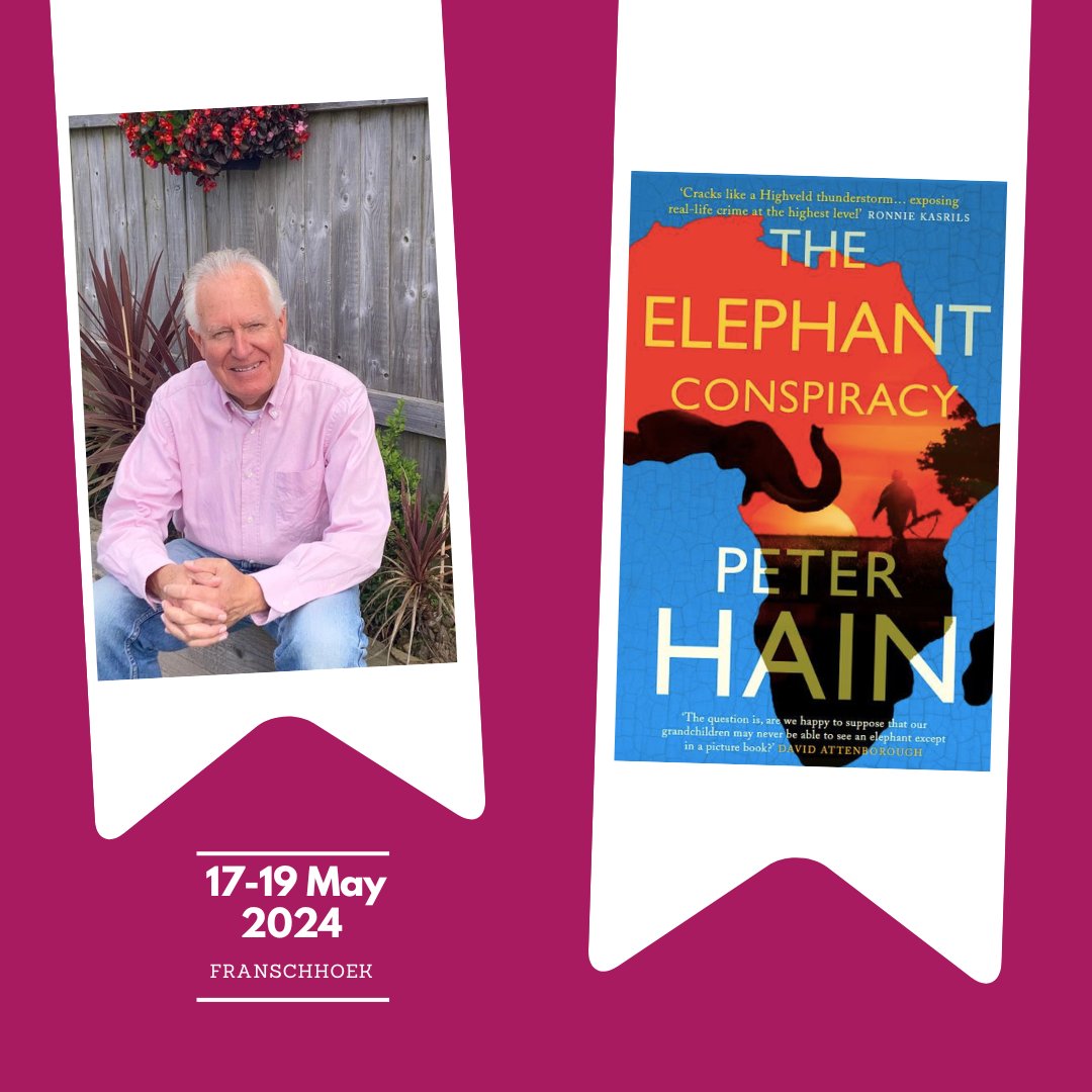 Announcing Peter Hain to this year's line-up... The Elephant Conspiracy ‘Cracks like a Highveld thunderstorm’. Set a reminder… Tix on sale Fri 15 March. Save the date: Festival 17-19 May @JonathanBallPub @PeterHain