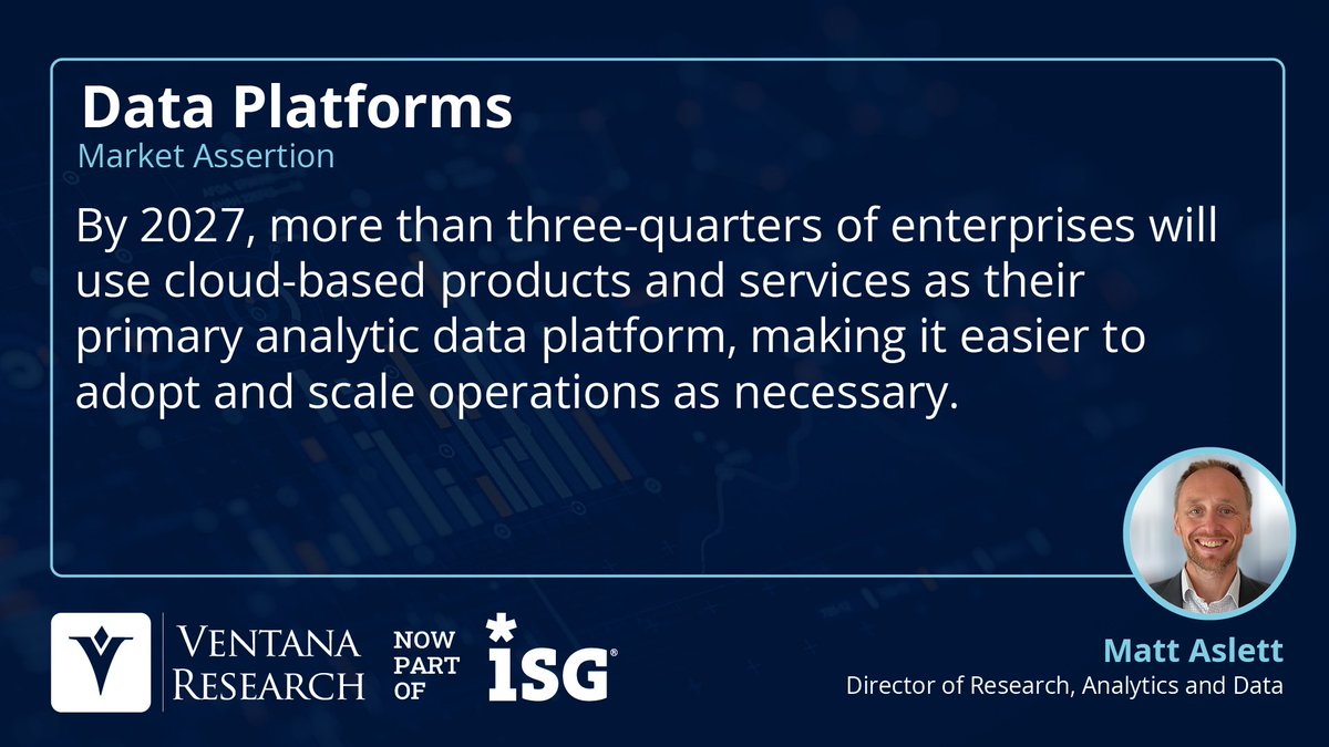2024 @ventanaresearch #analytics and #data research agenda 5/6: #dataplatforms: ventanaresearch.com/focus/analytic… Consider emerging #relational and #nonrelational Data Platforms in order to support #intelligentapplications infused with personalization, recommendations and #generativeAI.
