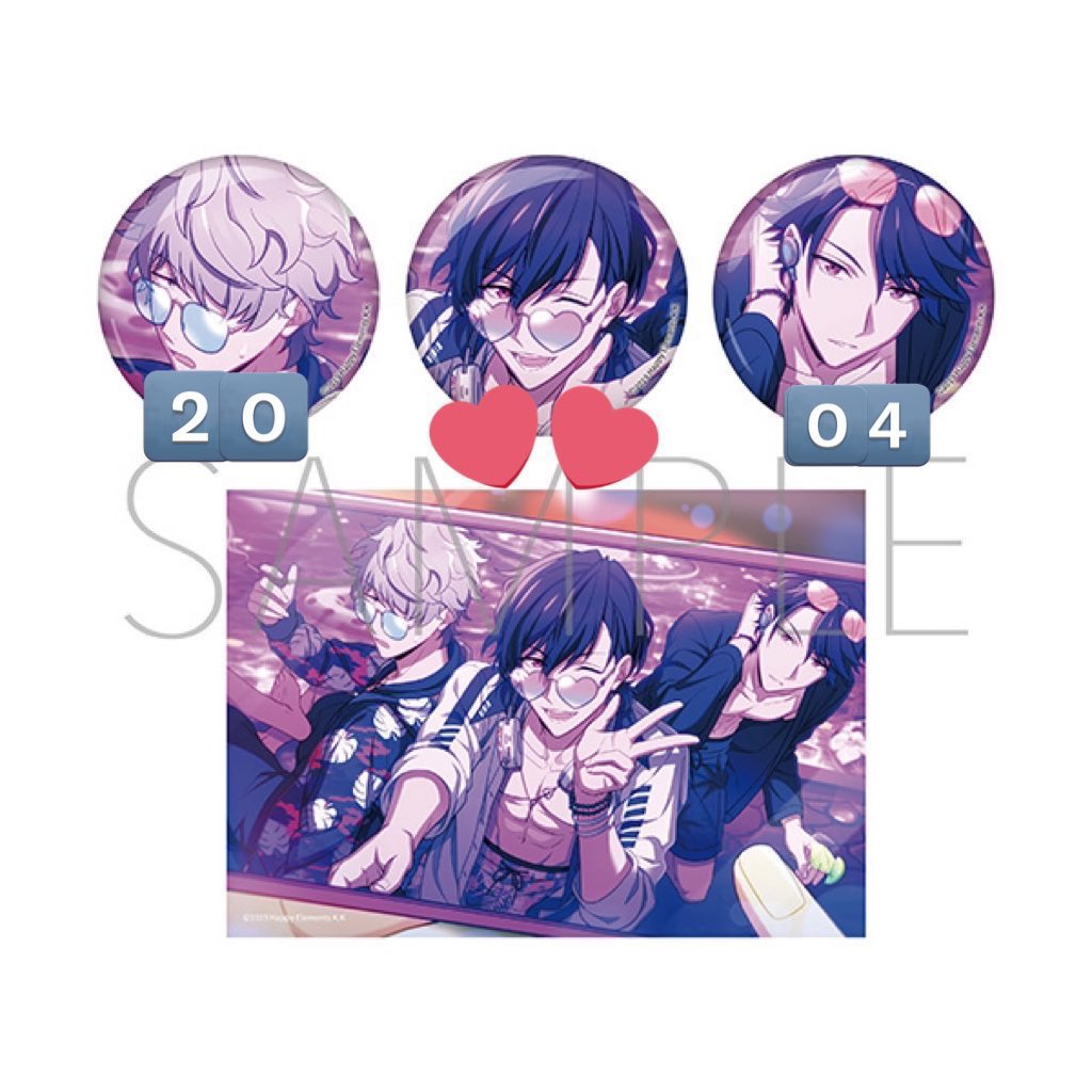 エリオスR】缶バッジ ナイトプール【フェイス】