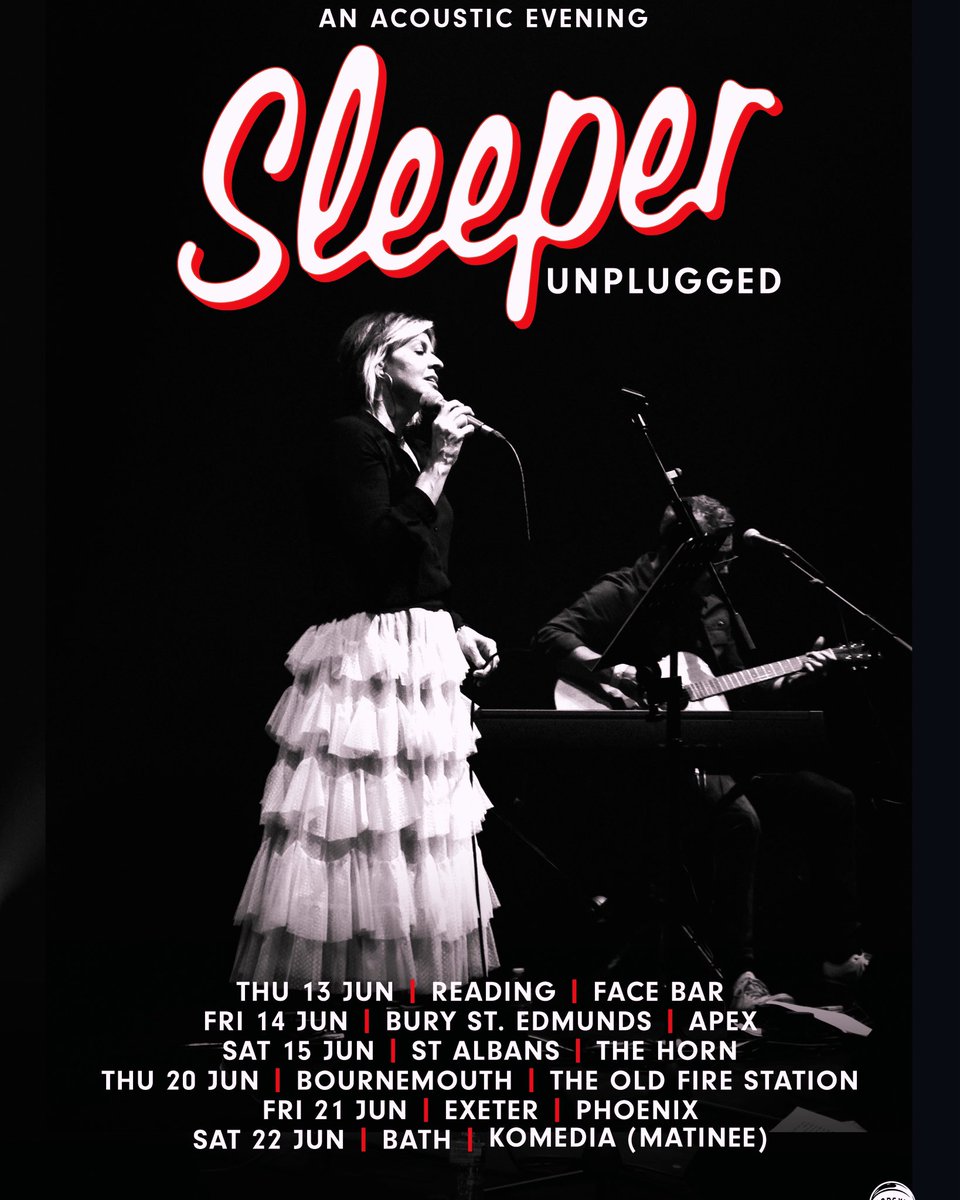 More Sleeper Unplugged in June. These have been some of our absolute fav gigs. Tickets on sale THURSDAY 10am. Songs, stories, Q&A. Don’t miss!!