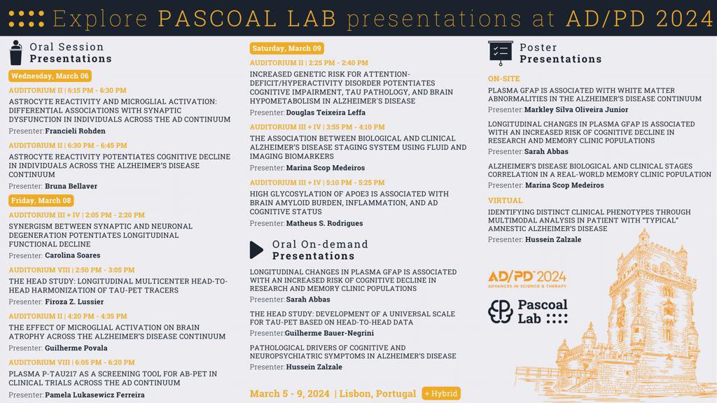 #ADPD2024 starts today!! Check our oral presentations and posters 👇🏼👇🏼👇🏼 @adpdnet