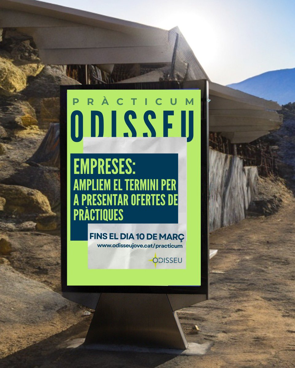 LeaderCAUC's tweet photo. Ampliat el termini fins el 10 de març per presentar ofertes d’empreses i entitats al practicum Odisseu. Apostem per donar oportunitats al talent jove dels territoris rurals i que les empreses coneguin aquest talent 💪💪💪 https://t.co/tV8gdGxEUZ
