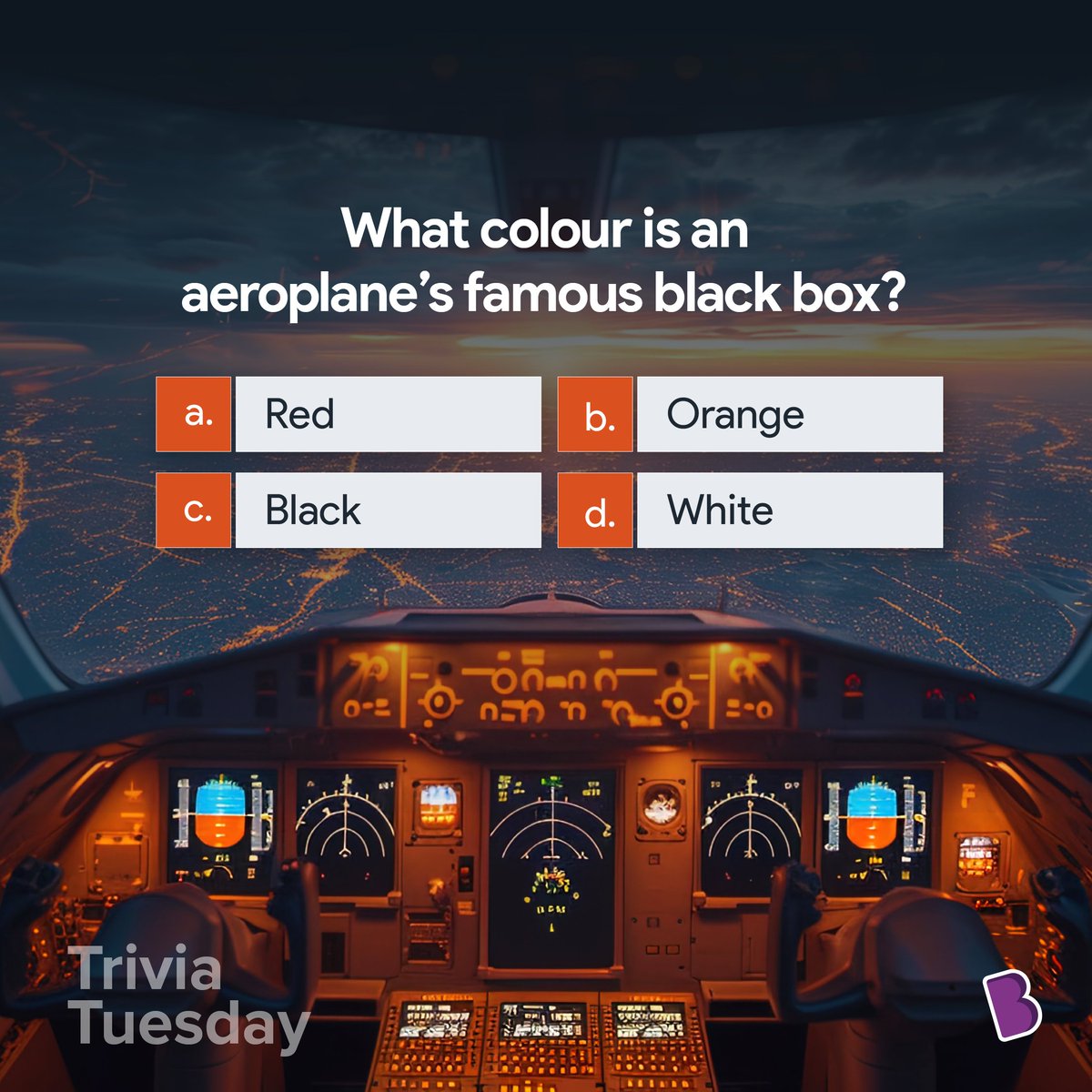 Ever wondered why they call it a 'black box' when it's not even black? Let me know your guess in the comments below! #aviationtrivia #planefacts #TriviaTuesday #trivia #byjus #byjuslearning #byjusthelearningapp #curiosity #enhanceyourpotential