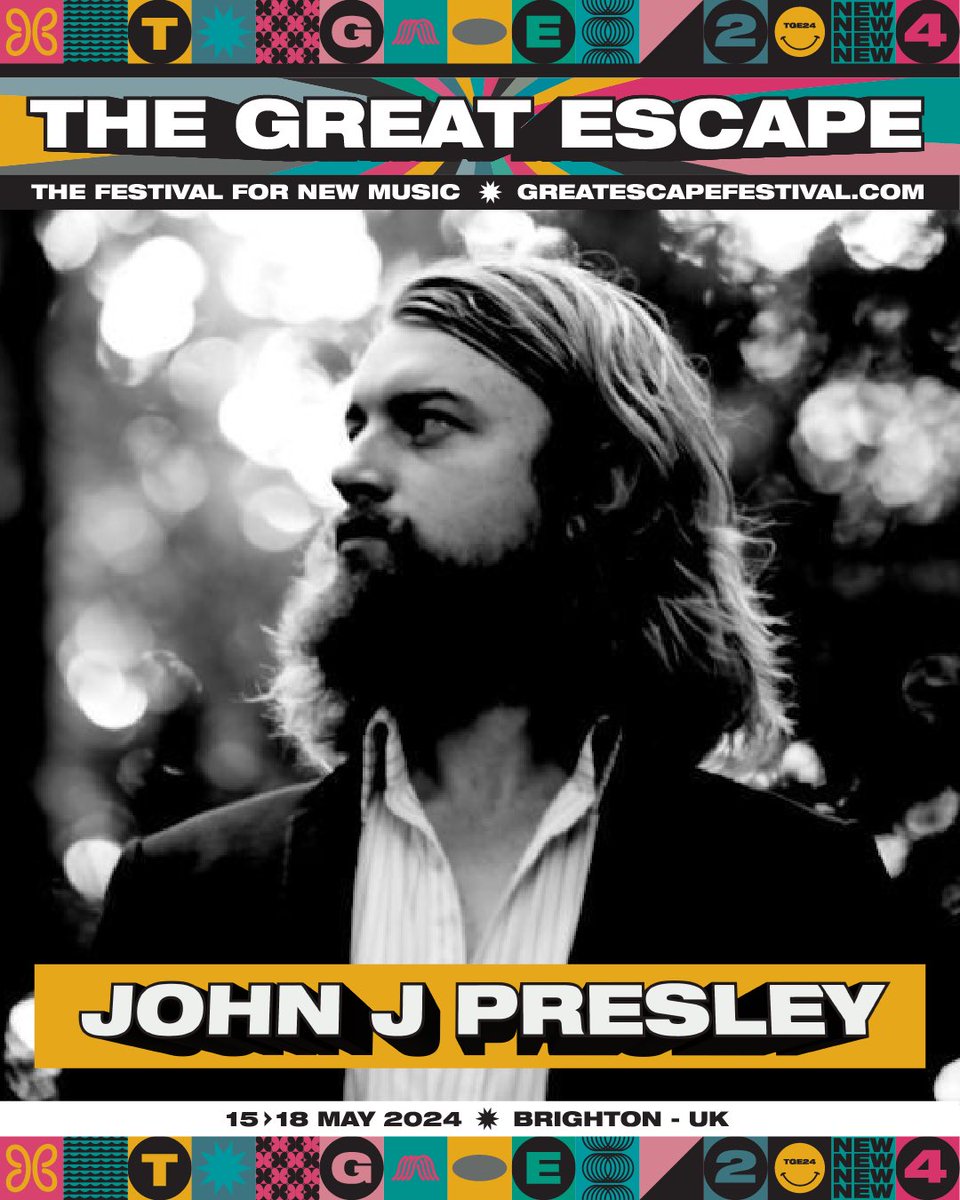 John J Presley (@johnjpresley) on Twitter photo Announced for <a href="/thegreatescape/">The Great Escape</a> 2024. Tickets here greatescapefestival.com/buy-festival-t… Announced for <a href="/thegreatescape/">The Great Escape</a> 2024. Tickets here greatescapefestival.com/buy-festival-t…